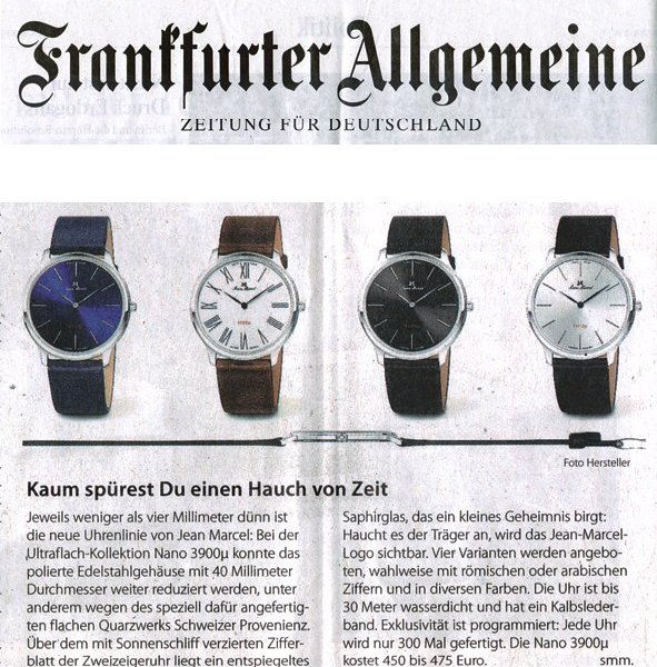 NANO Kollektion in der F.A.Z.